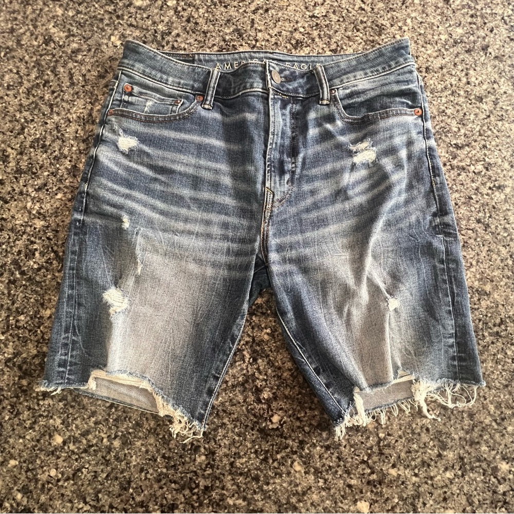 Men's American Eagle Distressed Denim Shorts - Size 33